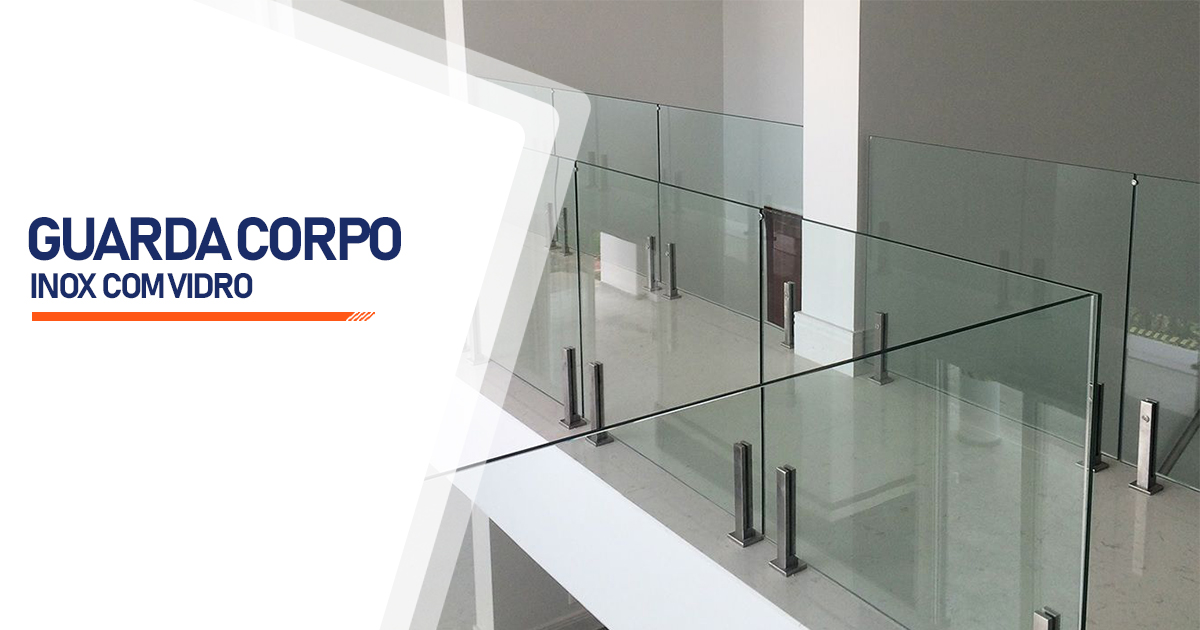 Guarda Corpo de Inox com Vidro  Embu-Guaçu